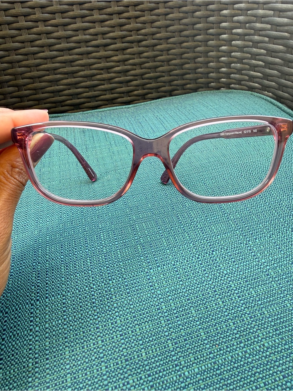 Coach HC6143 Transparent Mauve Eyeglass Frames 5569 52-15-140 EXCELLENT